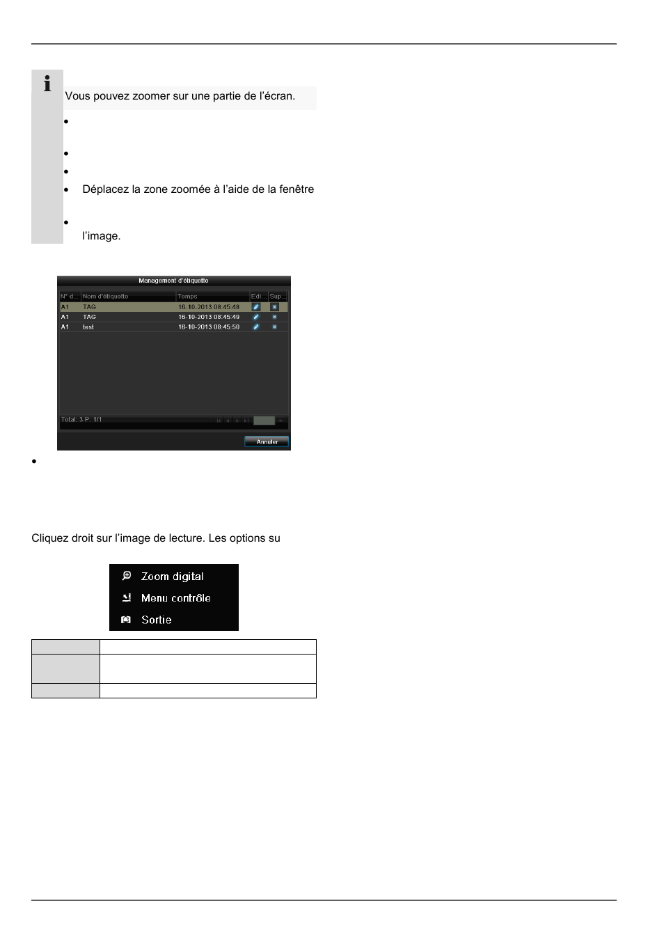 Clic droit sur lecture en cours, Restitution | ABUS TVVR30004 Operating instructions User Manual | Page 193 / 569