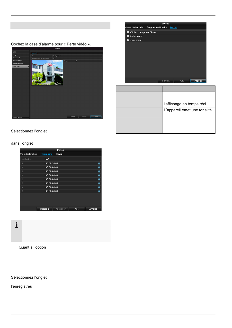 Caméra, Perte vidéo | ABUS TVVR30004 Operating instructions User Manual | Page 207 / 569