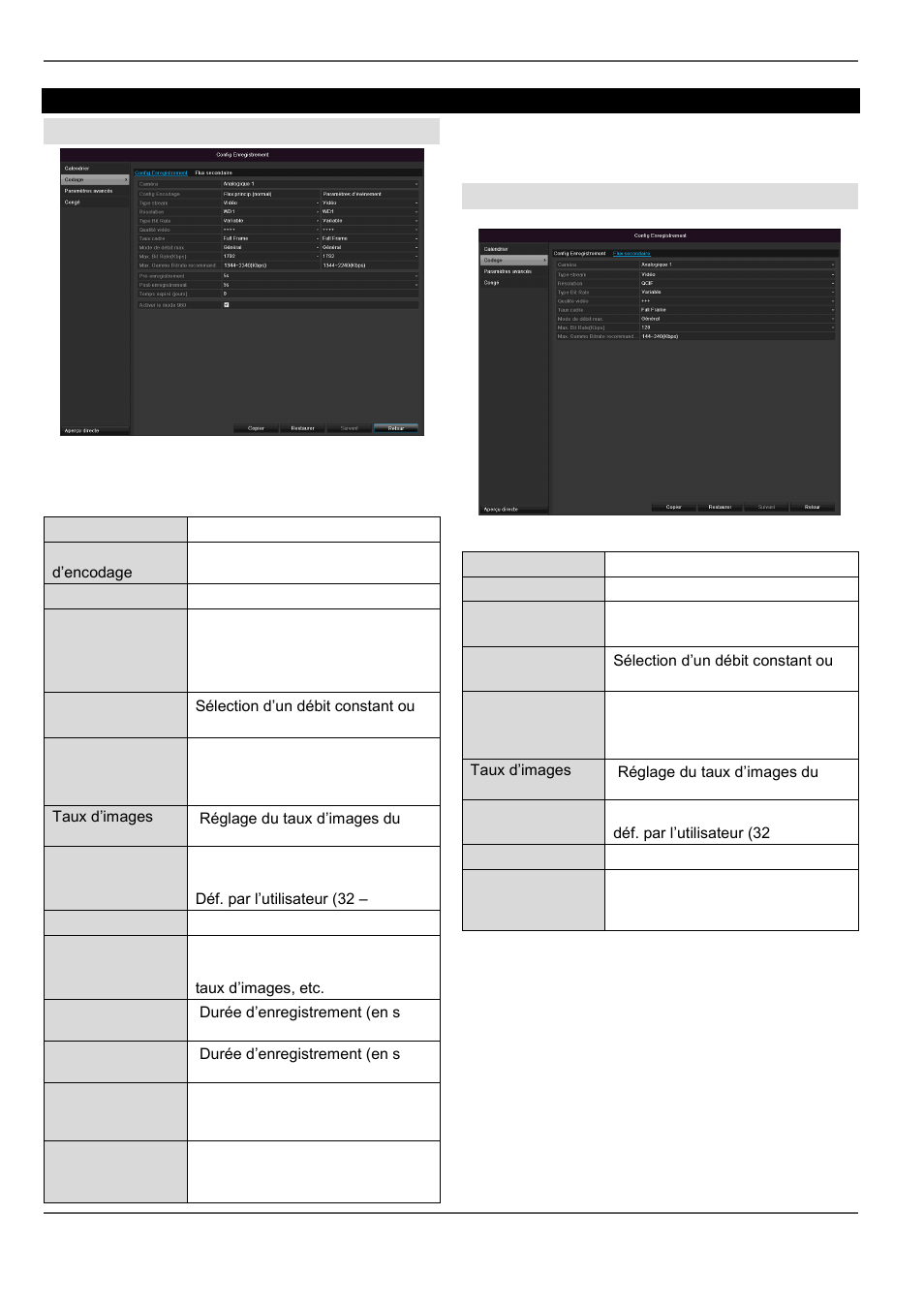 Codage, Onglet paramètrage d´enr, Tab substream | ABUS TVVR30004 Operating instructions User Manual | Page 209 / 569