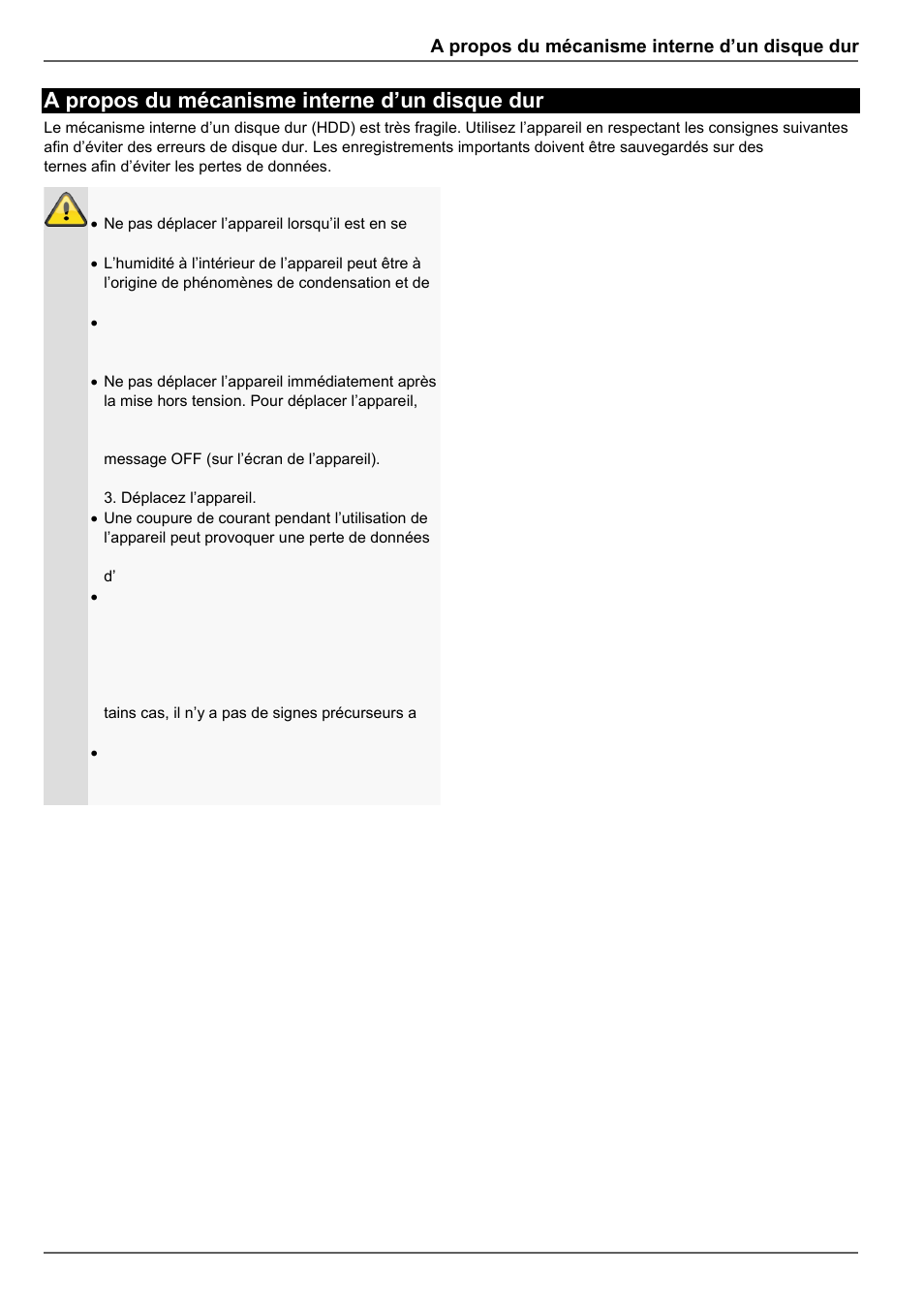 A propos du mécanisme interne d’un disque dur | ABUS TVVR30004 Operating instructions User Manual | Page 227 / 569
