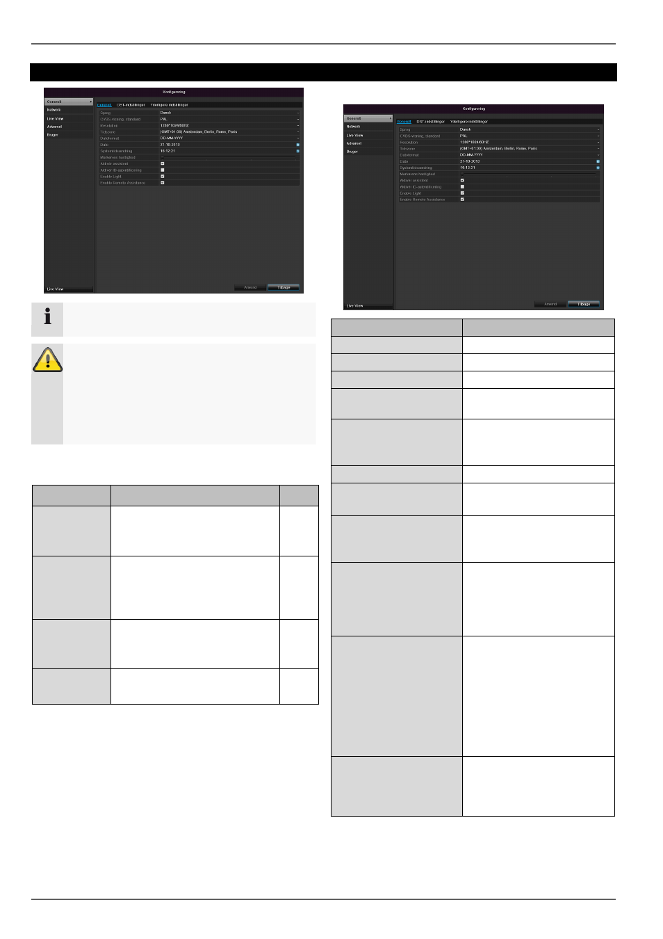 Konfigurering, Overblik, Generelt | ABUS TVVR30004 Operating instructions User Manual | Page 253 / 569