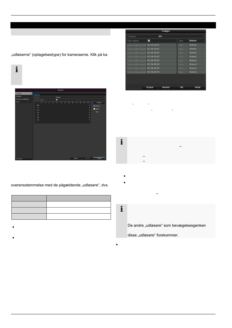 Tidsplan, Optagelse, Definition | ABUS TVVR30004 Operating instructions User Manual | Page 265 / 569