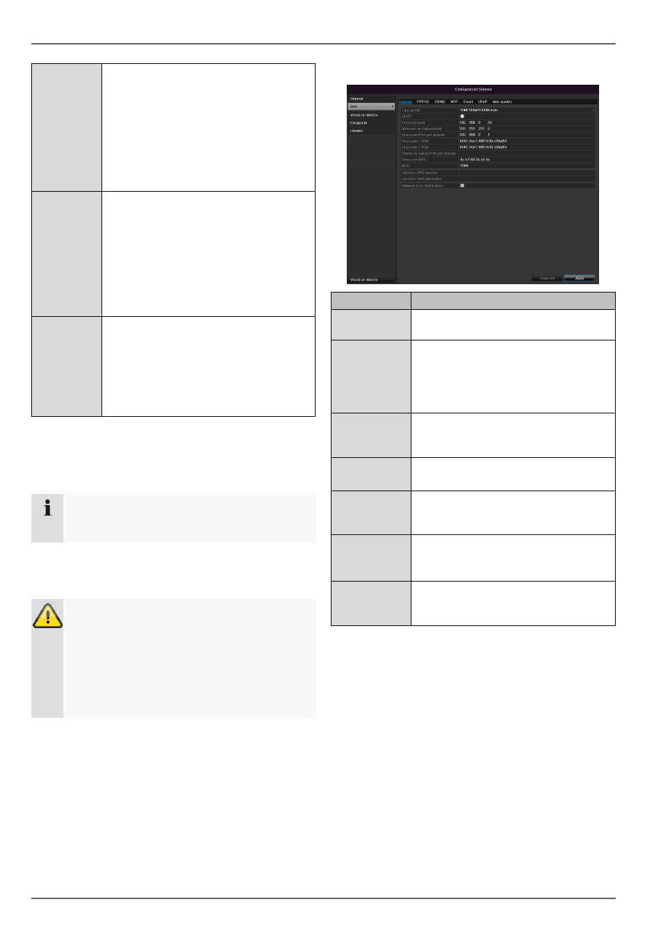 Estructura de la red, Configuración de la red, Configuración | ABUS TVVR30004 Operating instructions User Manual | Page 312 / 569