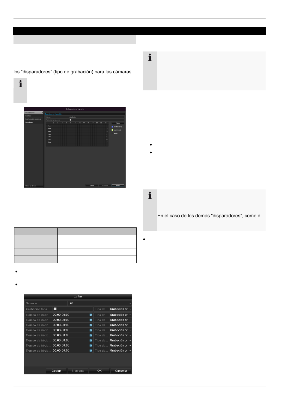 Horario, Grabación, Configurar | ABUS TVVR30004 Operating instructions User Manual | Page 322 / 569