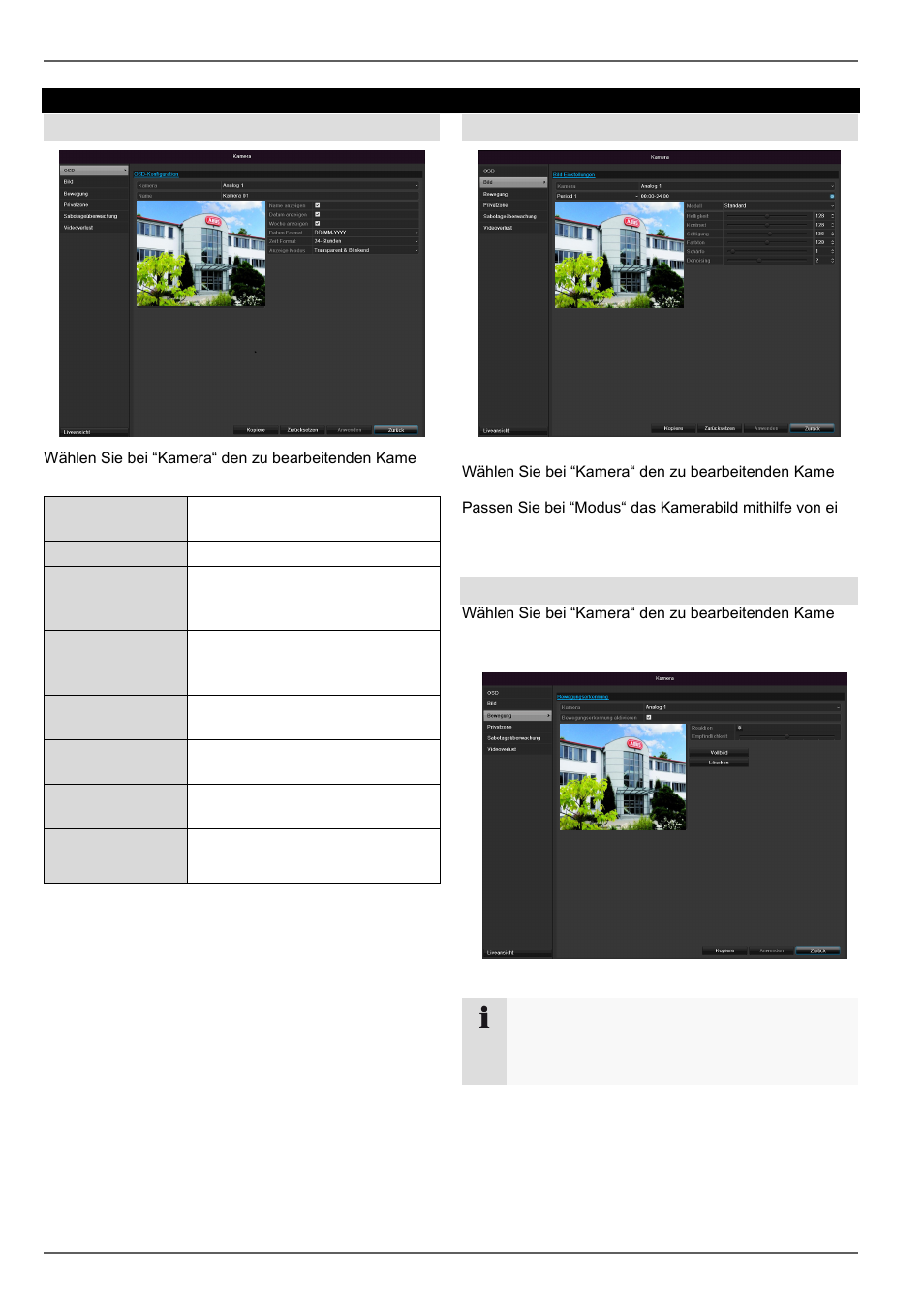 Kamera, Bild, Bewegung | ABUS TVVR30004 Operating instructions User Manual | Page 33 / 569