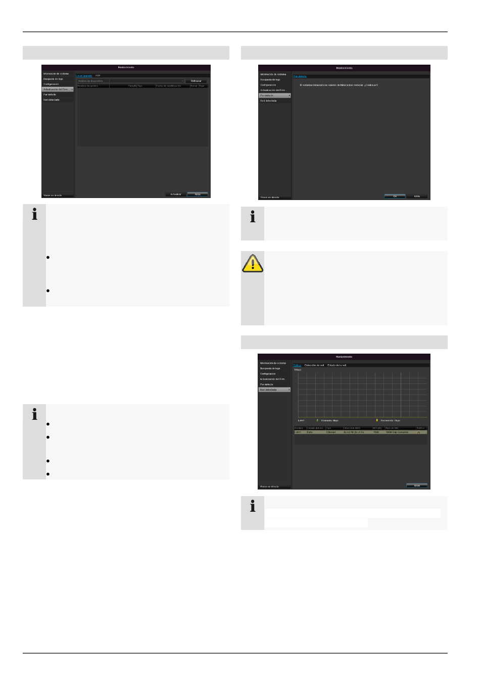 Mantenimiento, Update, Realizar reset del sistema | ABUS TVVR30004 Operating instructions User Manual | Page 333 / 569