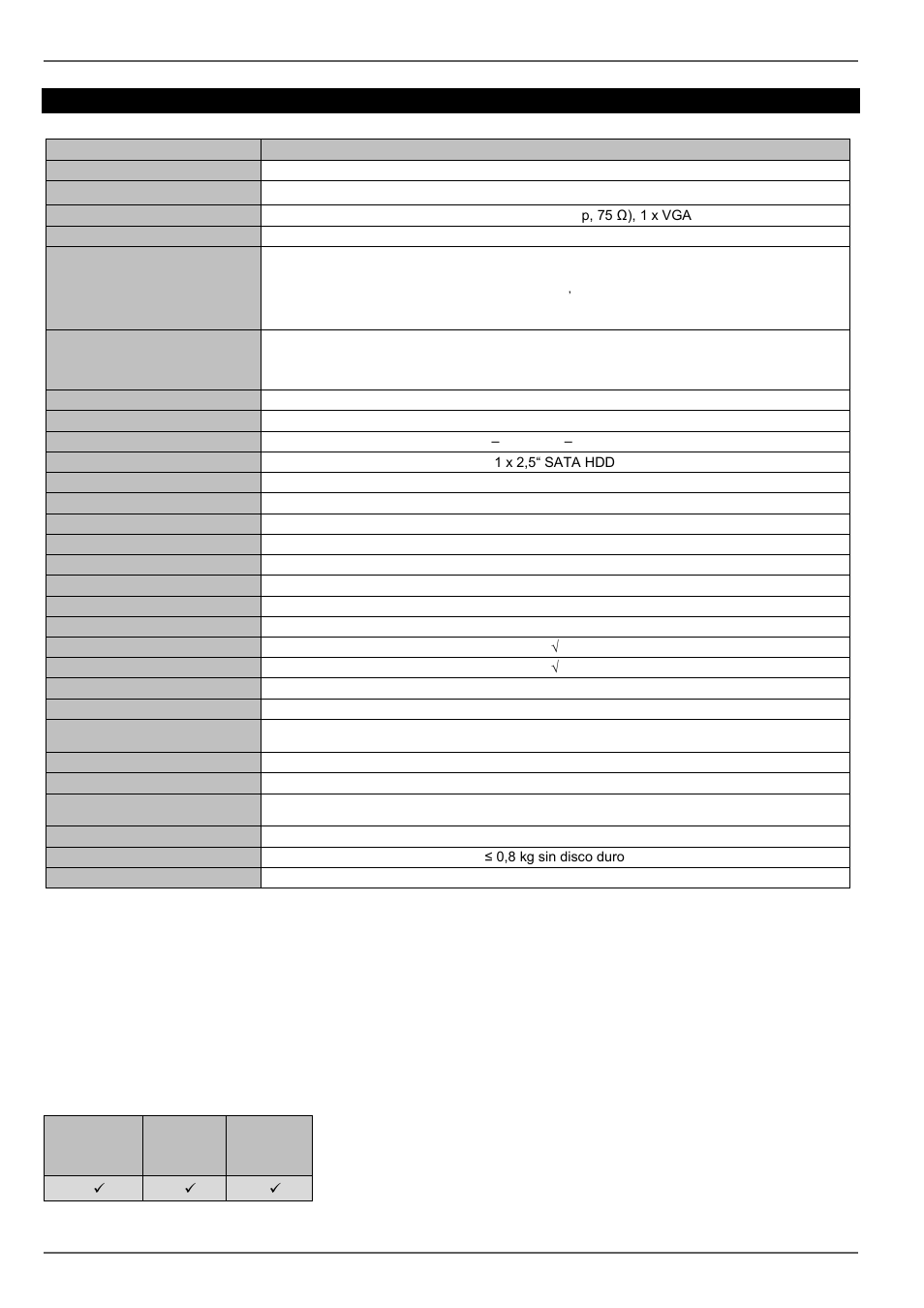 Datos técnicos | ABUS TVVR30004 Operating instructions User Manual | Page 337 / 569