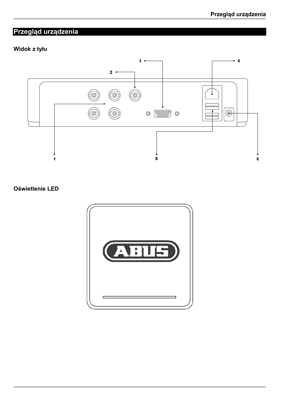 Przegląd urządzenia | ABUS TVVR30004 Operating instructions User Manual | Page 345 / 569