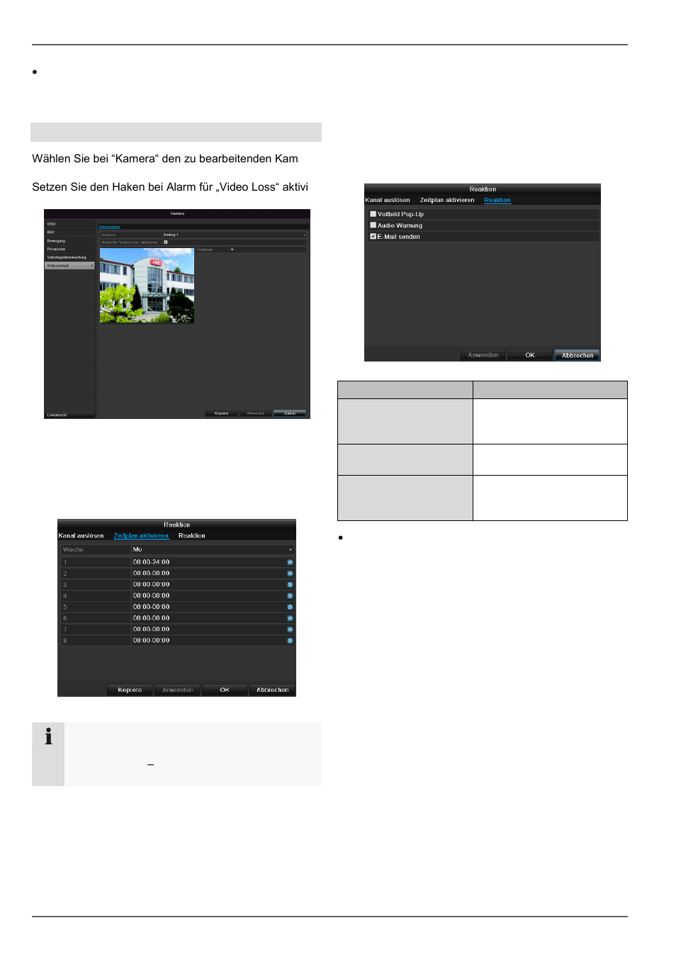 Kamera, Videoverlust | ABUS TVVR30004 Operating instructions User Manual | Page 36 / 569