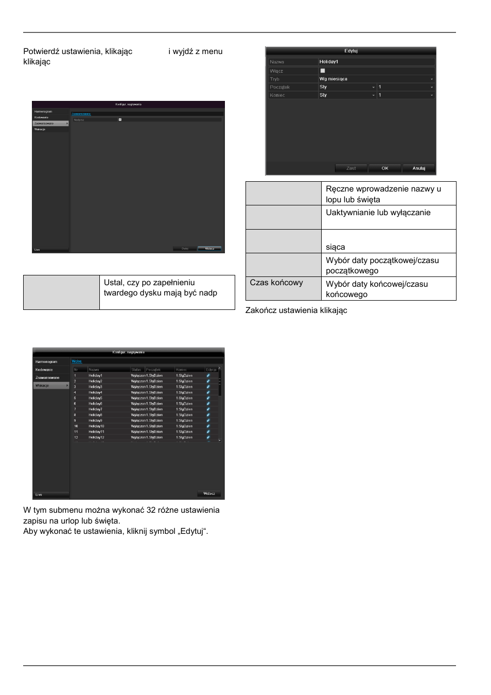 Zaawansowane ustawienia, Urlop, Kodowanie | ABUS TVVR30004 Operating instructions User Manual | Page 380 / 569