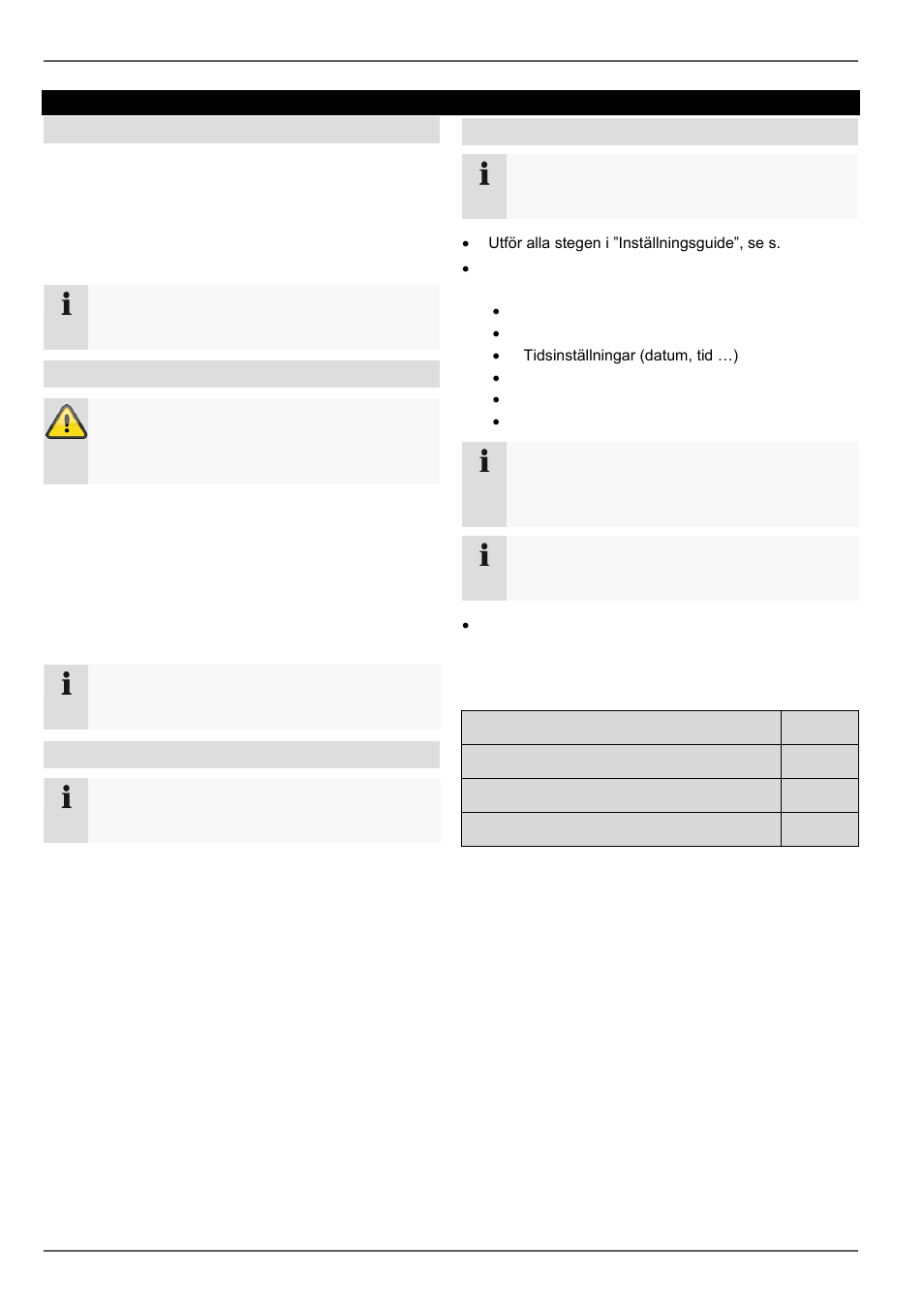 Snabbguide, Innan du börjar, Installera hårddisk | Upprätta anslutningar, Konfigurera produkten | ABUS TVVR30004 Operating instructions User Manual | Page 407 / 569