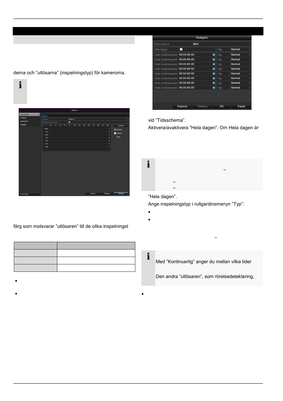 Inspelning, Tidsschema, Konfiguration | Inställning | ABUS TVVR30004 Operating instructions User Manual | Page 435 / 569