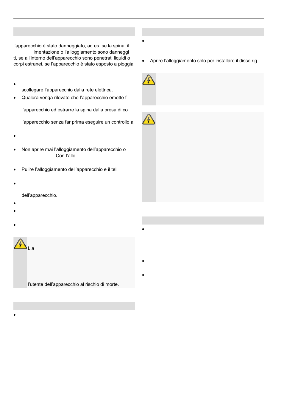 Importanti avvertenze di sicurezza, Manutenzione e cura, Accessori | Messa in funzione, Bambini | ABUS TVVR30004 Operating instructions User Manual | Page 467 / 569