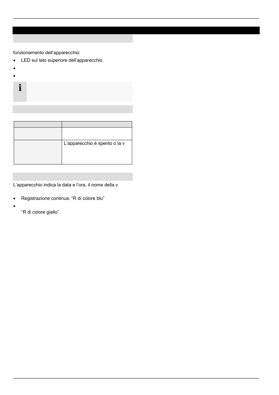 Indicatori di stato, Informazioni generali, Led di stato del dvr | Visualizzazione sul monitor | ABUS TVVR30004 Operating instructions User Manual | Page 470 / 569