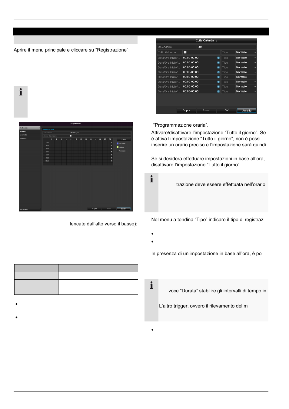 Programmazione oraria, Registrazione, Configurazione | ABUS TVVR30004 Operating instructions User Manual | Page 492 / 569