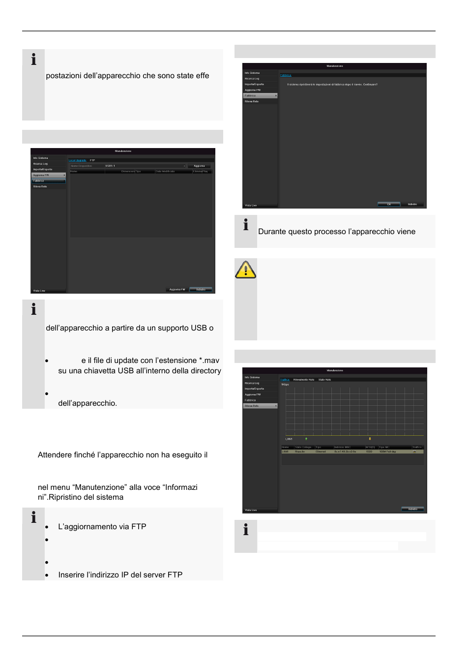 Manutenzione, Update, Ripristino del sistema | Rete | ABUS TVVR30004 Operating instructions User Manual | Page 503 / 569