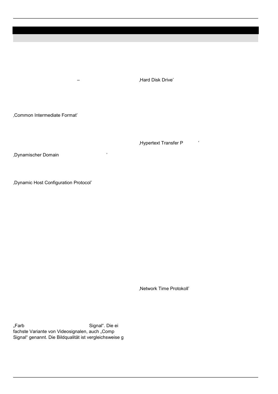 Glossar, Verwendete fachbegriffe | ABUS TVVR30004 Operating instructions User Manual | Page 54 / 569