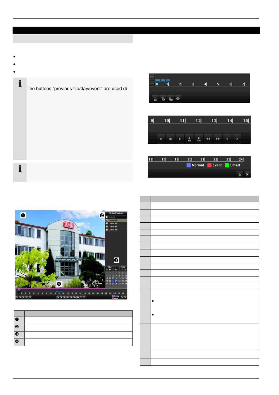 Fehler! kein gültiges resultat für tabel- le, Playback | ABUS TVVR30004 Operating instructions User Manual | Page 78 / 569