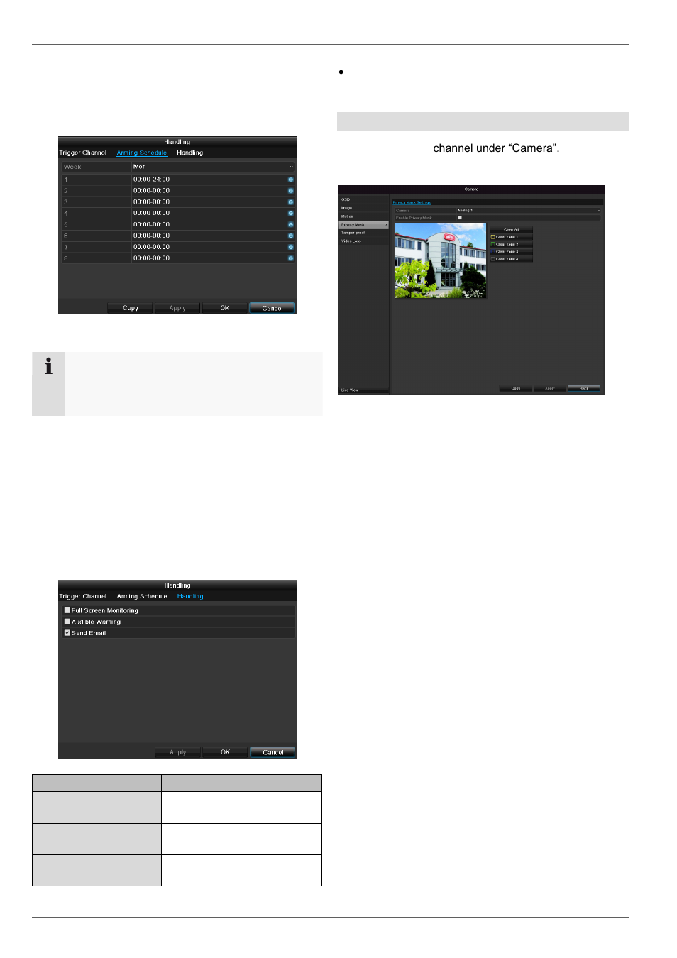 Camera, Private zone | ABUS TVVR30004 Operating instructions User Manual | Page 91 / 569