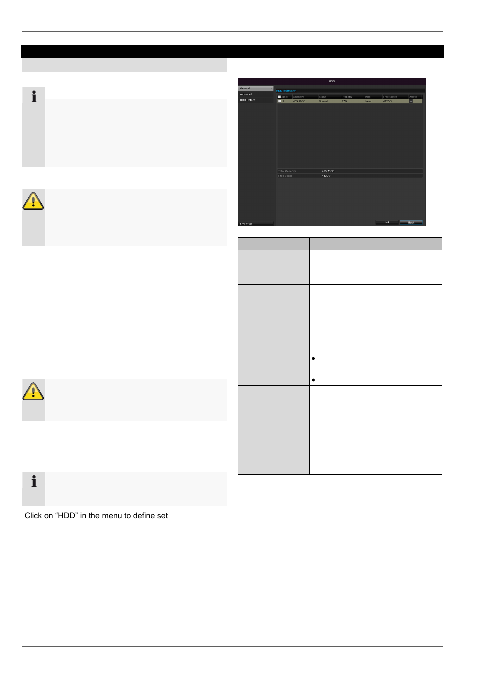 Installing the hdd, Hdd management parameters, Hdds | ABUS TVVR30004 Operating instructions User Manual | Page 97 / 569