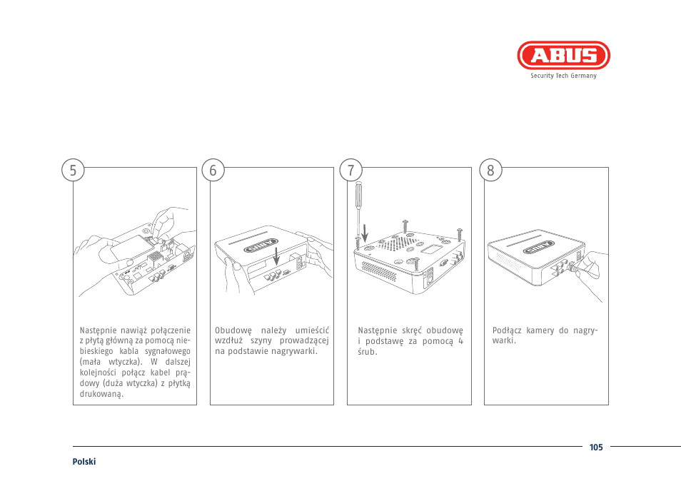 ABUS TVVR30004 Quick operating instructions User Manual | Page 105 / 162