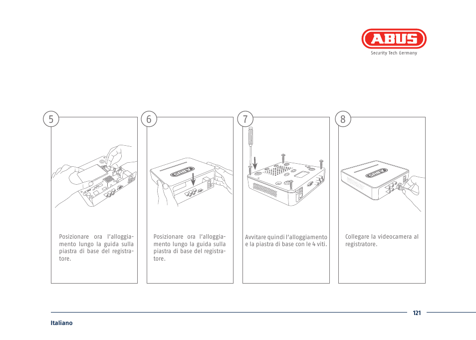 ABUS TVVR30004 Quick operating instructions User Manual | Page 121 / 162