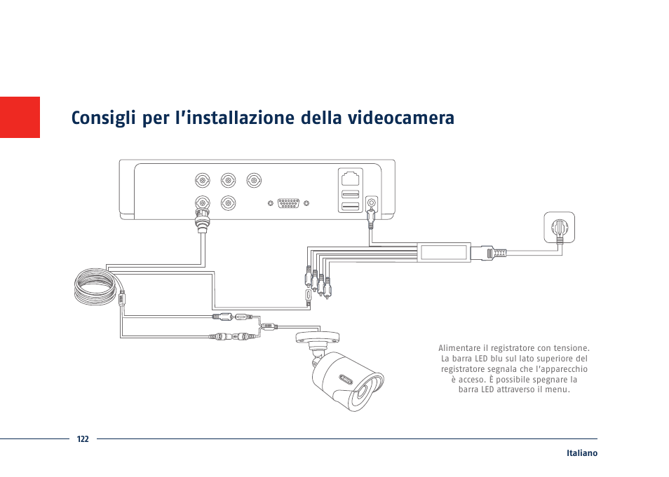 Consigli per l’installazione della videocamera | ABUS TVVR30004 Quick operating instructions User Manual | Page 122 / 162