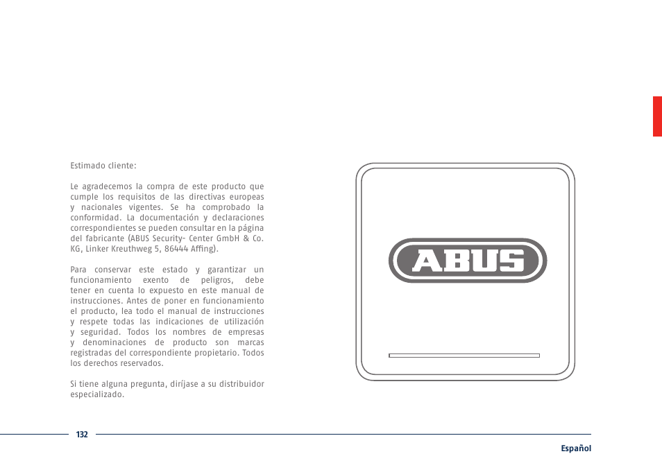 ABUS TVVR30004 Quick operating instructions User Manual | Page 132 / 162