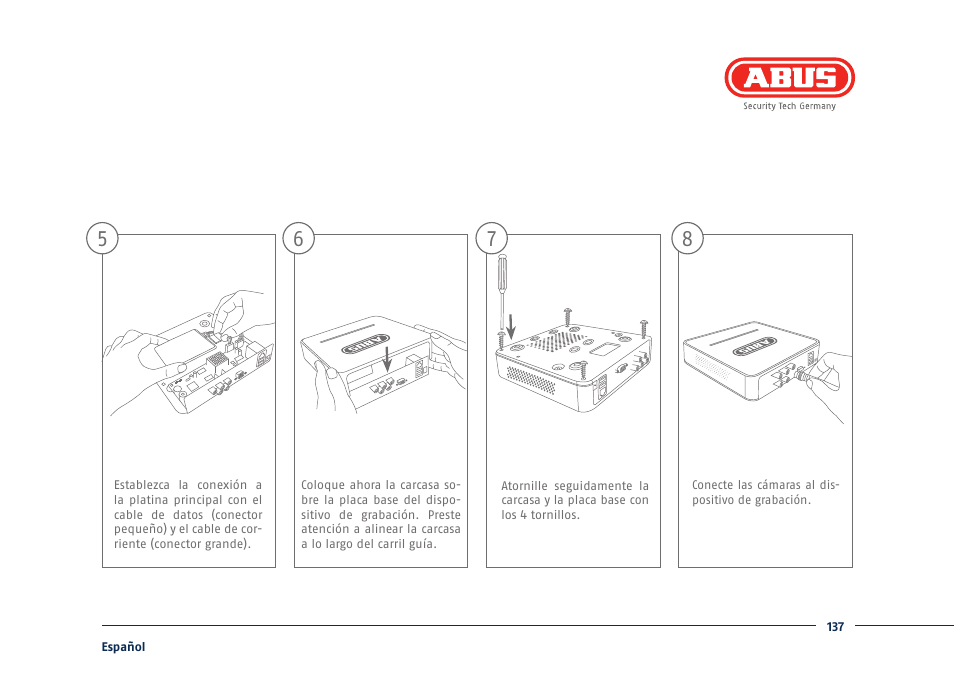 ABUS TVVR30004 Quick operating instructions User Manual | Page 137 / 162