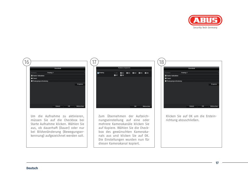 ABUS TVVR30004 Quick operating instructions User Manual | Page 17 / 162