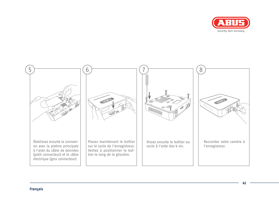 ABUS TVVR30004 Quick operating instructions User Manual | Page 41 / 162