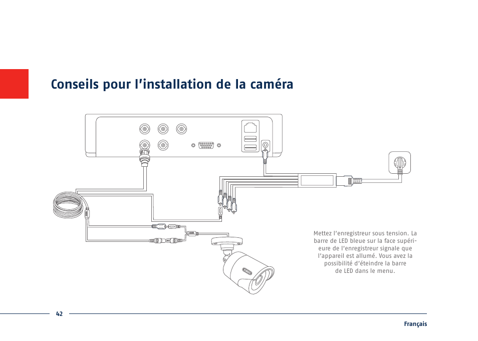 Conseils pour l’installation de la caméra | ABUS TVVR30004 Quick operating instructions User Manual | Page 42 / 162
