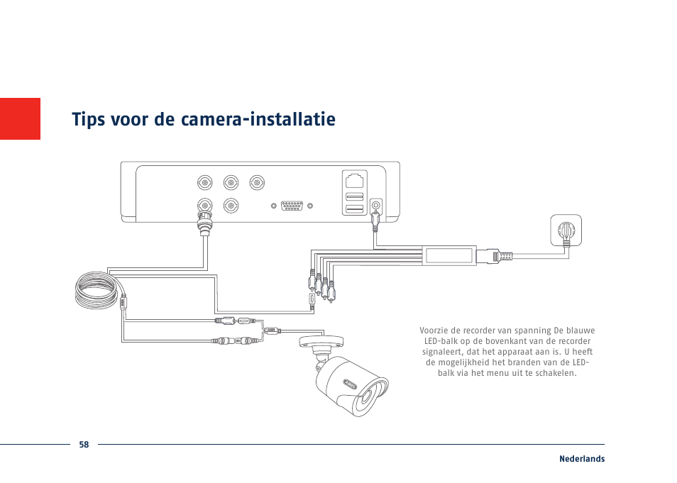Tips voor de camera-installatie | ABUS TVVR30004 Quick operating instructions User Manual | Page 58 / 162