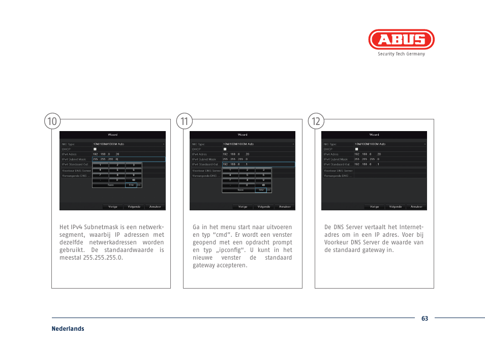 ABUS TVVR30004 Quick operating instructions User Manual | Page 63 / 162