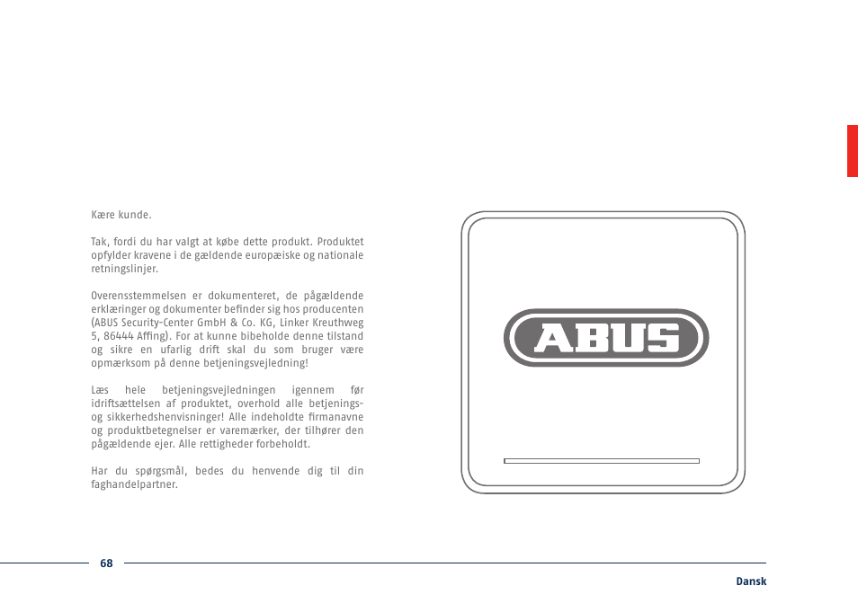 ABUS TVVR30004 Quick operating instructions User Manual | Page 68 / 162