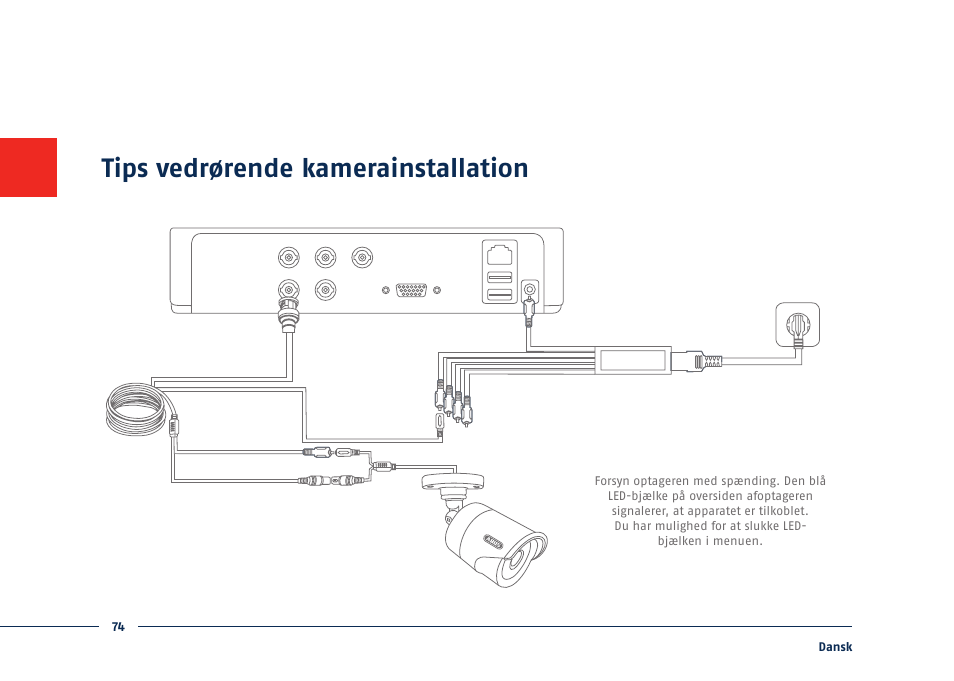 Tips vedrørende kamerainstallation | ABUS TVVR30004 Quick operating instructions User Manual | Page 74 / 162