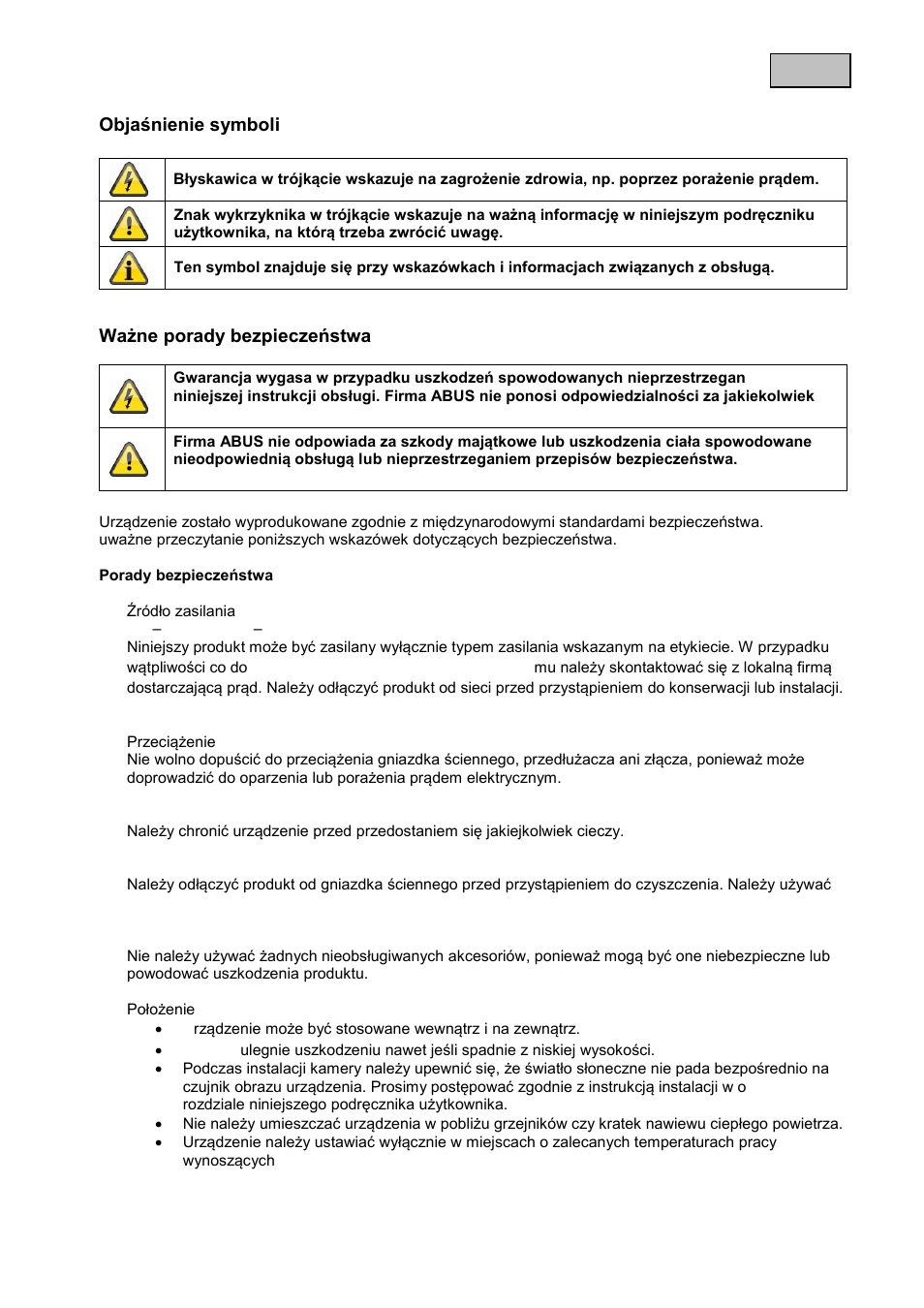 ABUS TVAC15000B User Manual | Page 47 / 87