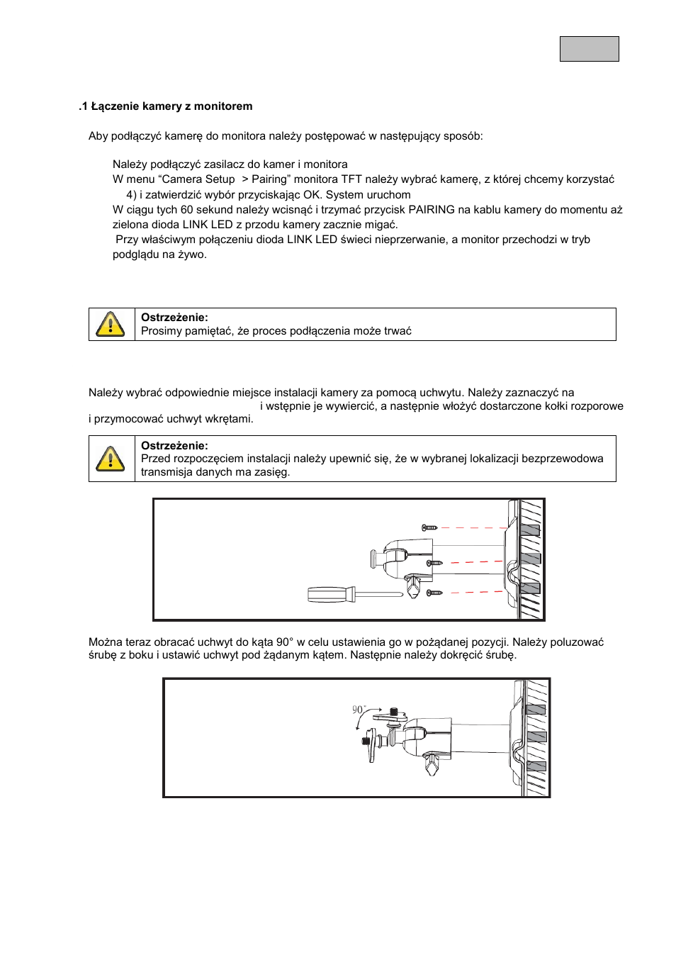 Instalacja, 1 łączenie kamery z monitorem, 2 instalowanie kamery | ABUS TVAC15000B User Manual | Page 54 / 87