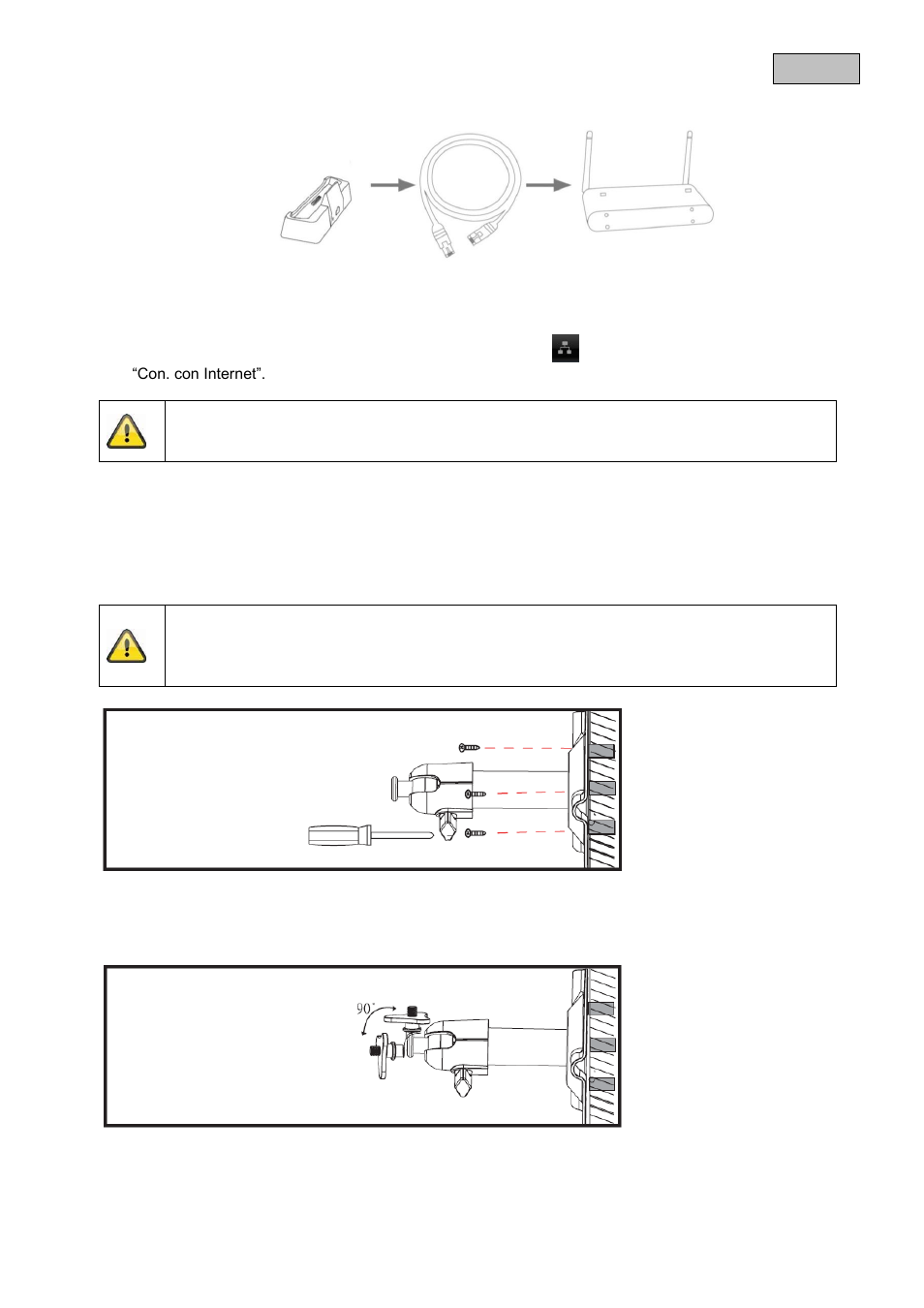 Conectar a la red la estación de acoplamiento, Montaje de la cámara | ABUS TVAC16000B User Manual | Page 113 / 139