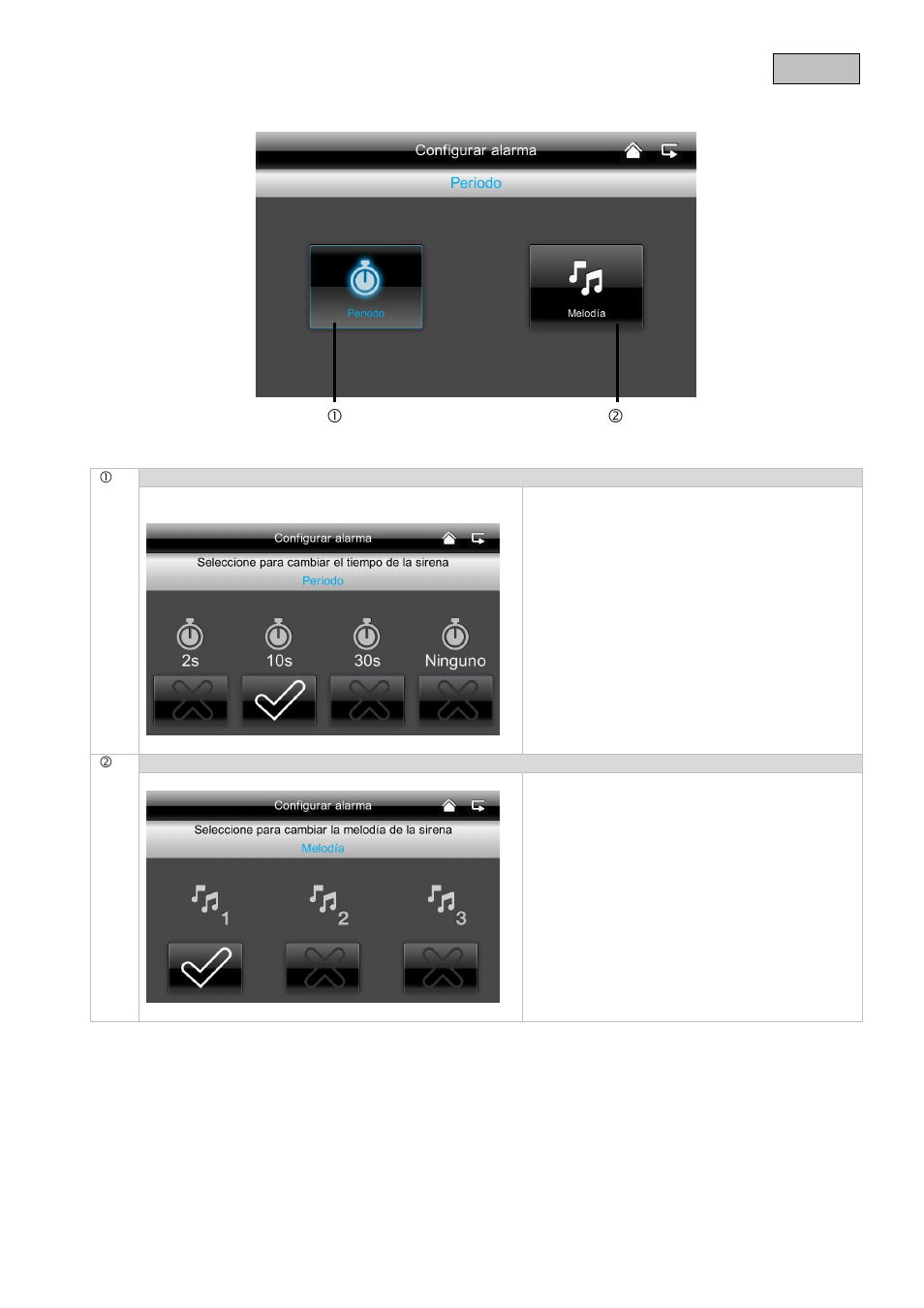 Configuración del alarma | ABUS TVAC16000B User Manual | Page 126 / 139