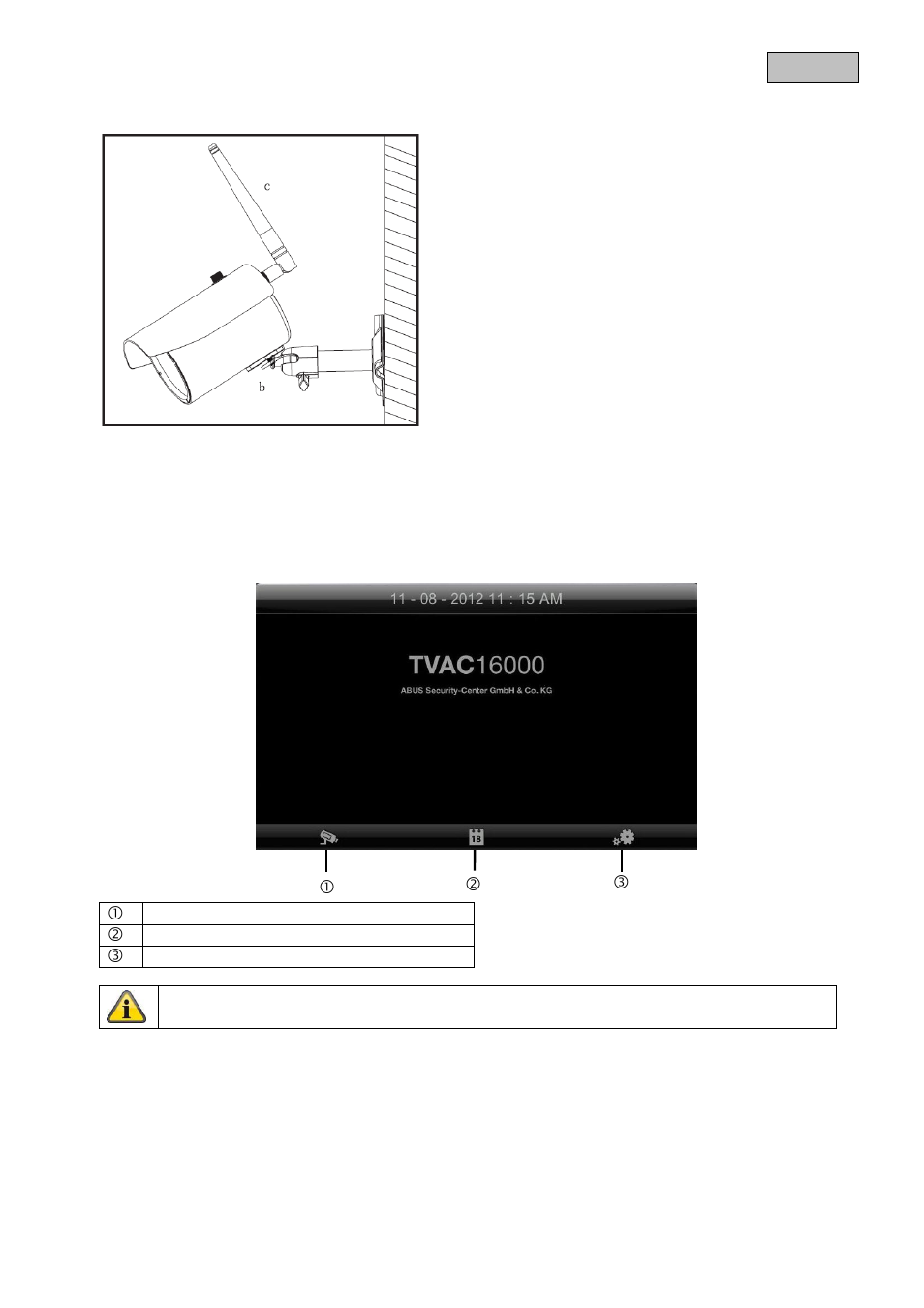 Betjening, Hovedmenu | ABUS TVAC16000B User Manual | Page 80 / 139