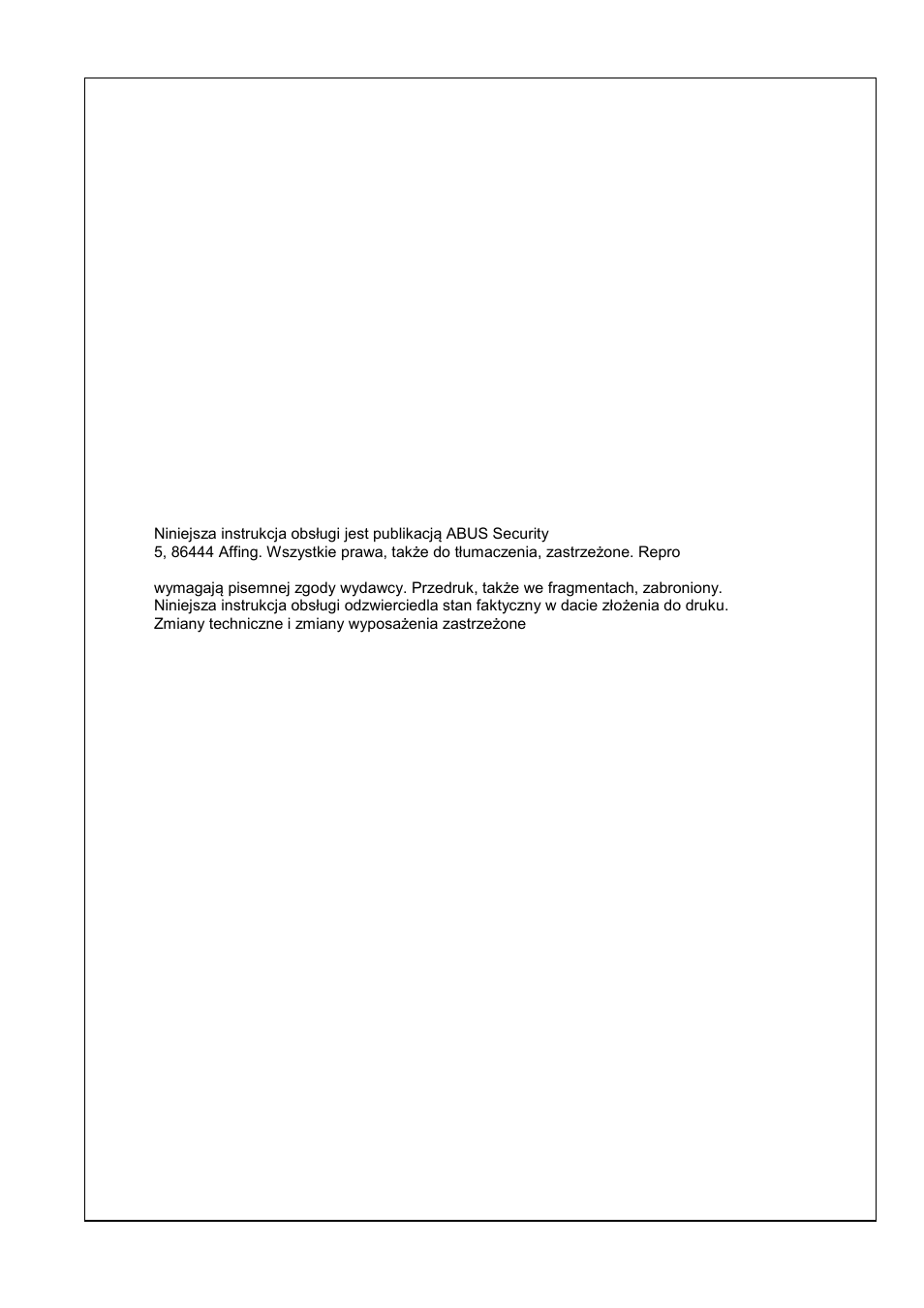 Gb imprint, Pl nota redakcyjna, Es pie de imprenta | ABUS TVAC16010B User Manual | Page 43 / 43