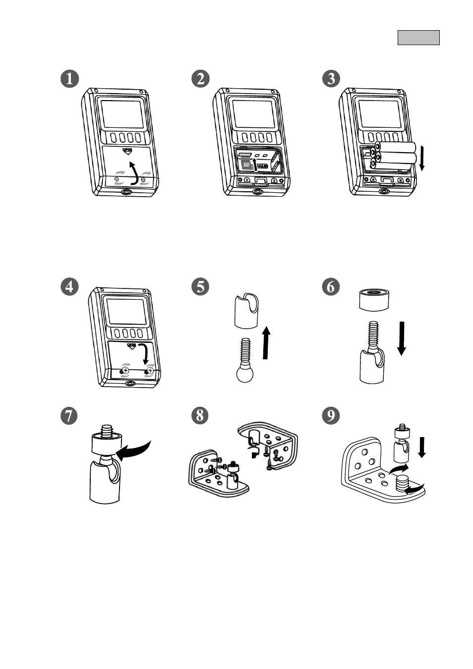 Installation af kameraet | ABUS TVAC80010B User Manual | Page 42 / 68