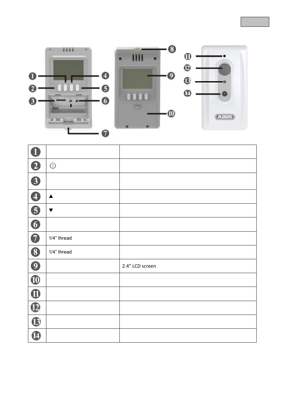 Device description | ABUS TVAC80010B User Manual | Page 9 / 68