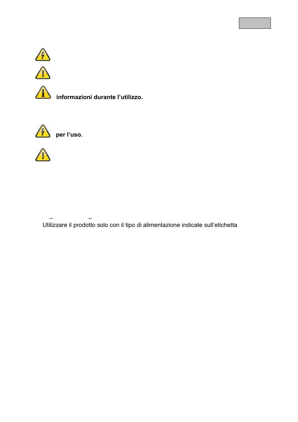 Legenda icone, Avvisi importanti sulla sicurezza | ABUS TVVR11002 User Manual | Page 119 / 134