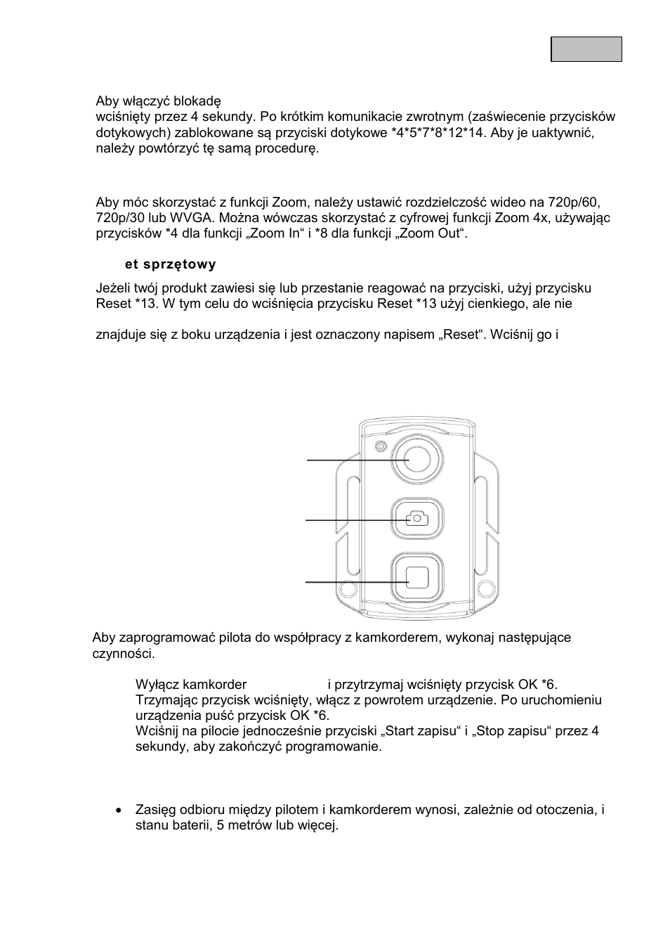 Pilot, Start zapisu wyzwalacz fotograficzny stop zapisu | ABUS TVVR11002 User Manual | Page 93 / 134
