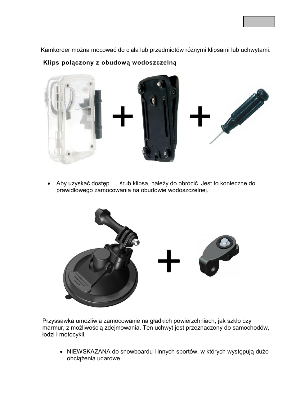 Wykorzystanie akcesoriów | ABUS TVVR11002 User Manual | Page 94 / 134