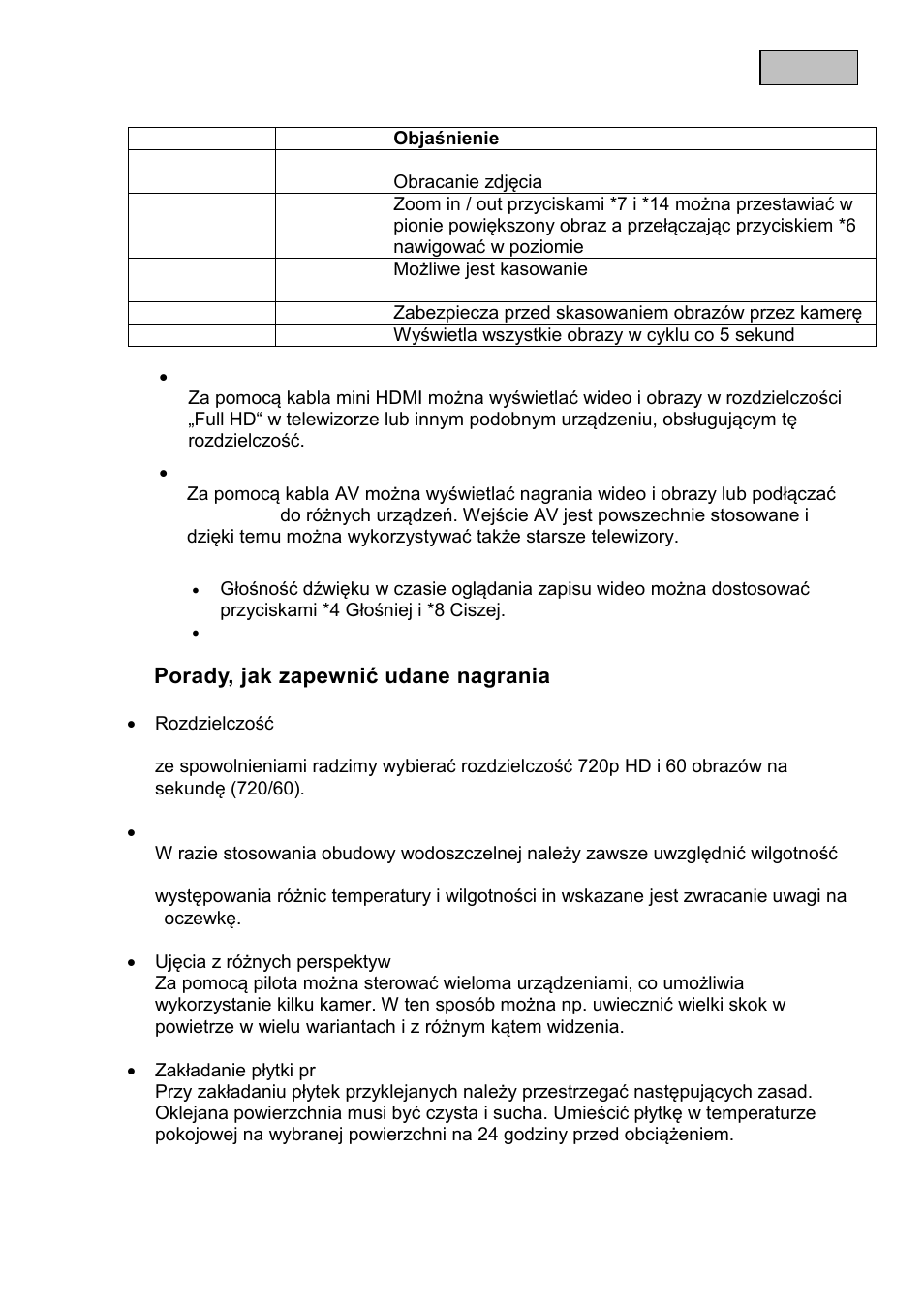 Porady, jak zapewnić udane nagrania | ABUS TVVR11002 User Manual | Page 99 / 134
