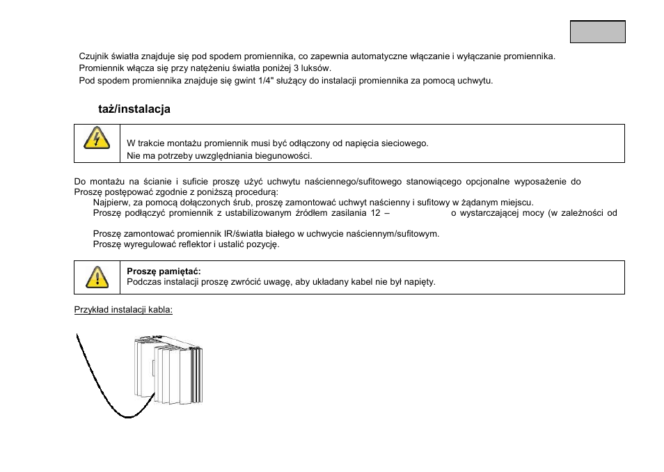 Montaż/instalacja | ABUS TVAC711x0 User Manual | Page 71 / 90