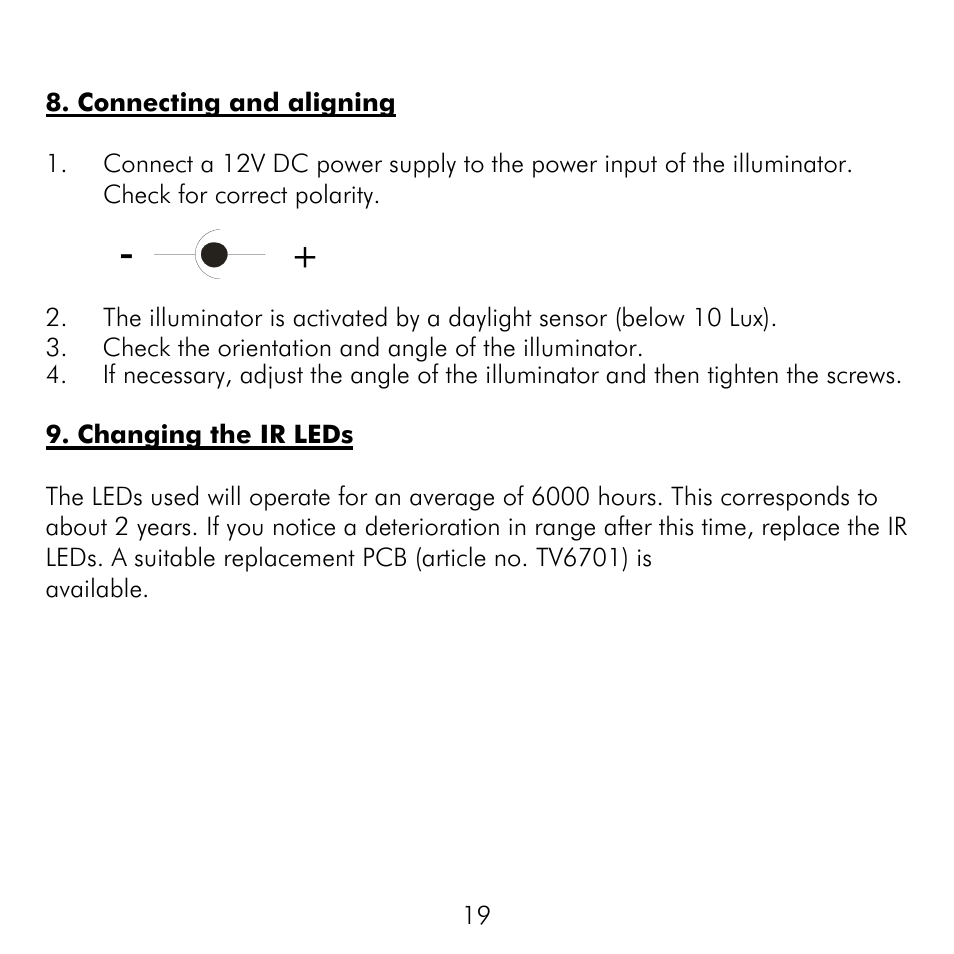 ABUS TV6700 User Manual | Page 19 / 60